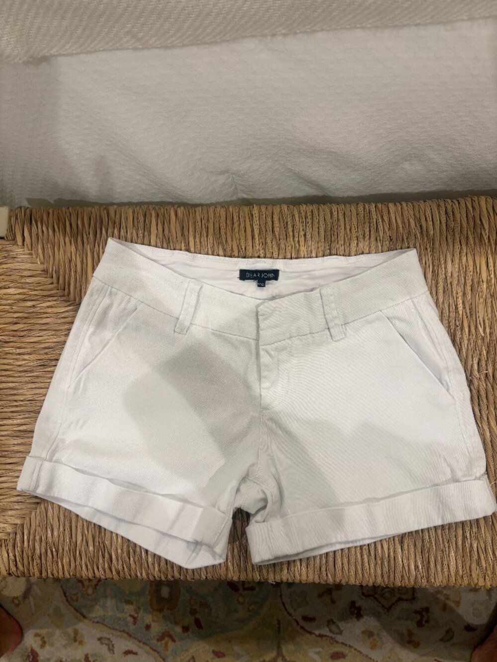 Women's Size 28 white cuffed Dear John brand shorts